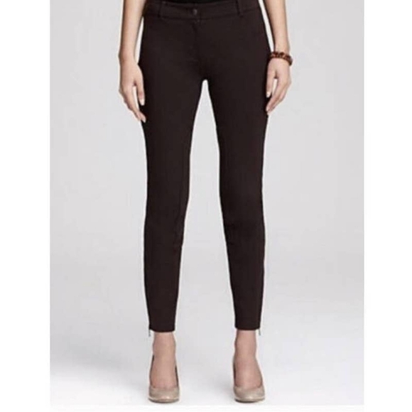 Eileen Fisher Black Equestrian Riding Pants Ankle Zipper Skinny Minimalist small - Picture 13 of 13